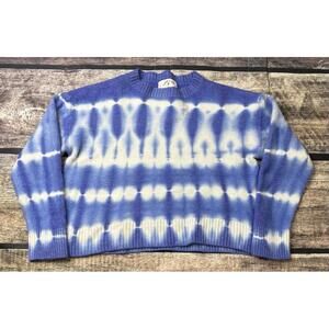 Electric & Rose Sweater Womens Medium Merino Wool Cashmere Blend Tie Dye Pullove